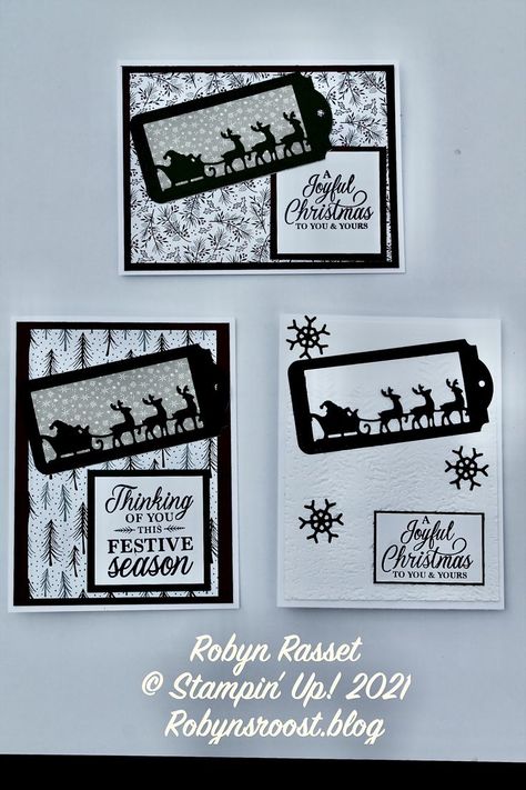 Insert the Santa & Sleigh Die from the Giving Gifts Die set inside the large Tailor Made Tags Dies to create a fun tag for some Christmas cards. Tailor Made Tags Dies, Santa Cards, Giving Gifts, Stampin Up Christmas Cards, Designer Paper, Stampin Up Christmas, Gift Of Time, Diy Christmas Cards, Santa Sleigh