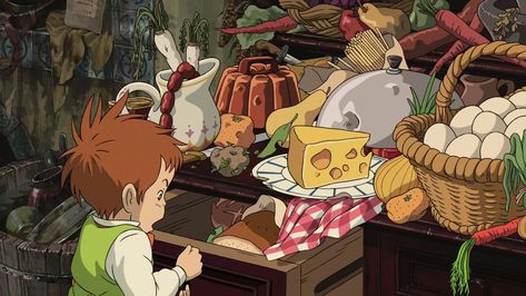 قلعة هاول المتحركة, 하울의 움직이는 성, 귀여운 음식 그림, Ghibli Artwork, Howl's Moving Castle, Film Anime, Studio Ghibli Movies, Arte Cyberpunk, Studio Ghibli Art