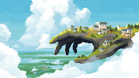 Home / Twitter Pixel Art Landscape, Cool Pixel Art, Pix Art, Pixel Art Games, Pixel Art Design, Fantasy Places, Landscape Drawings, Motivational Art, Fantasy Aesthetic