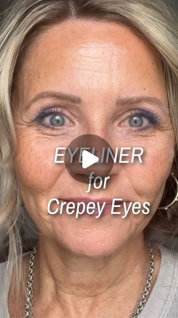 Kimberly Weimer on Instagram: "Some common eyeliner mistakes women over 50 make include applying too much product, using harsh or dark colors, and not blending properly.

For women over 50, softer eyeliner styles like tightlining, using a smudged pencil liner, or opting for a subtle winged eyeliner can be flattering. These styles can define the eyes without appearing too harsh.

Comment GR7 for the link to these products plus 🌸 coupon code

Products- @revantcosmetics liner in brown
Thrive Causemetics liquid lash extensions blend mascara

Etch Brush by Seint
Lip/cheek color : Pinky Promise by Seint

#eyeliner #defineyoureyes #over50women #matureeyes #blueeyes" Eyeshadow As Eyeliner Looks, Eyeliner Styles Tutorials, Best Eyeliner For Blue Eyes, Eyeliner Over 50, Eyeliner Tips For Beginners, Eyeliner Over 50 How To Apply, How To Apply Eyeliner For Older Women, Eyeliner Over 40 For Women, How To Put On Eyeliner