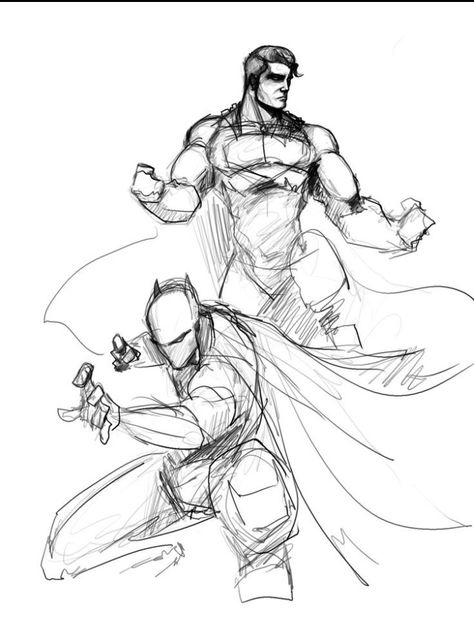 Superhero Poses Reference Male, Superhero Poses Reference, Batman Poses, Hero Sketch, Hero Poses, Superhero Poses, Batman Fanart, Drawing Superheroes, Weird Drawings