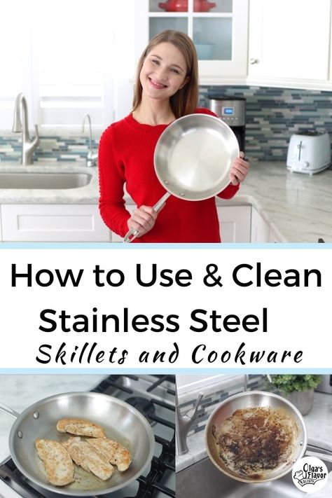 Clean Stainless Steel Pans, Stainless Steel Skillet, Clean Stainless Steel, Burnt Food, Clean Pots, Kitchen Skills, Stainless Steel Pans, Stainless Steel Pot, Clean Cooking