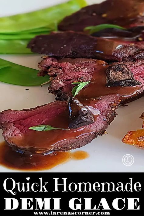 How To Make Demi Glace Sauce, Brown Sauce For Steak, Demi Glace Recipe, Demi Glaze Recipe, Demi Glaze Sauce, Demi Glaze, Meat Soup, Homemade Bone Broth, Beef Bone Broth