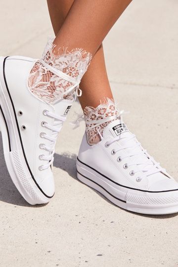 4 Feb 2020 - This Pin was discovered by Rita Tellez. Discover (and save) your own Pins on Pinterest. Lace Sock, Tulle Socks, Socks Outfit, Wedding Sneakers, Lace Socks, White Socks, Fashion Socks, Bohemian Clothes, Boho Women