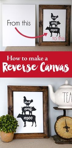 How to make a reverse canvas and vinyl on canvas with your cricut. #cricutmade #craft Do It Yourself Decoration, Cheap Bedroom, Farmhouse Kitchen Signs, Weekend Crafts, Reverse Canvas, Framed Pictures, Decorating Styles, Kitchen Sign, Canvas Signs