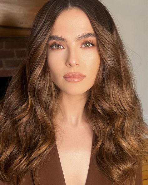 Everyday Makeup For Hazel Eyes, Zoey Deutch Hair, Dark Autumn Celebrities, Natural Hair Colors, Dark Fall Hair Colors, Colour Season, Dark Fall Hair, Classy Makeup, Autumn Palette