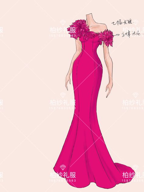 Illustration Dress, Bootcut Jeans Outfit, Wedding Cheongsam, Fashion Model Drawing, Evening Dress Wedding, Fashion Illustration Poses, Azalea Flower, Fashion Illustration Collage, Fashion Illustrations Techniques