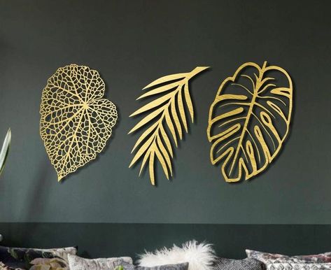 Metal Leaf Wall Art, Oversized Wall Decor, Leaf Wall Decor, Special Colors, Geometric Wall Decor, Wall Decor Modern, Leaf Wall, Metal Wall Hangings, Minimalist Wall Decor