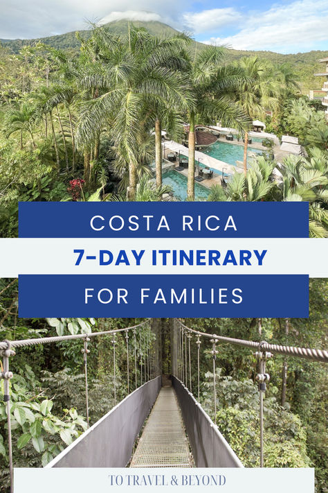 Planning a family vacation to Costa Rica? This 7-day itinerary covers everything from zip-lining in Arenal to beach days in Manuel Antonio. Discover the best kid-friendly activities and places to stay in Costa Rica's diverse regions, perfect for adventure and relaxation! 
#costaricafamilytravel, family itinerary for costa rica, costa rica with kids itinerary, trip ideas for costa rice with kids Costa Rica Family Vacation, Costa Rica Itinerary, Costa Rica With Kids, Manuel Antonio Costa Rica, San Jose Costa Rica, Zip Lining, Vacation Itinerary, Kid Friendly Activities, Costa Rica Travel