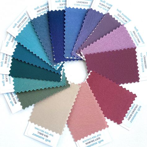 Summer Colour Analysis, Soft Summer Fashion, Color Analysis Summer, Cool Summer Palette, Soft Summer Palette, Soft Summer Color Palette, Summer Favors, Soft Summer Colors, Colour Analysis