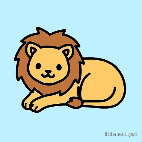 Lion Doodle, Lion Sticker, Cute Lion Drawing, Lion Cartoon, Cartoon Drawings Of Animals, Lion Drawing, Lion Pictures, Cute Laptop Stickers, Cute Lion