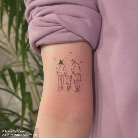 Family. Grandparents Tattoo, Unique Small Tattoo, Family Tattoo Designs, Small Tattoos With Meaning, Simple Tattoo Designs, Small Tattoos Simple, Tattoo Font, Tattoo Videos, Family Tattoos