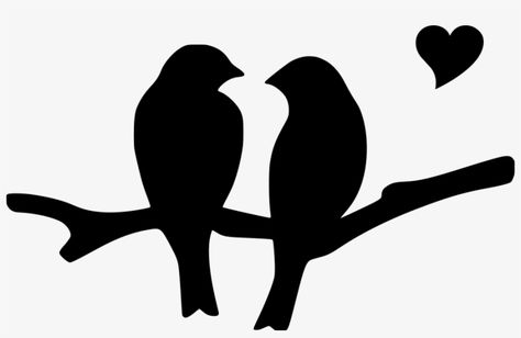 Love Bird Silhouette, Love Birds Silhouette, Free Bird Quotes, Bird Outline Drawing, Bird Svg Free, Love Birds Illustration, Birds Outline, Friend Signs, Love Birds Drawing