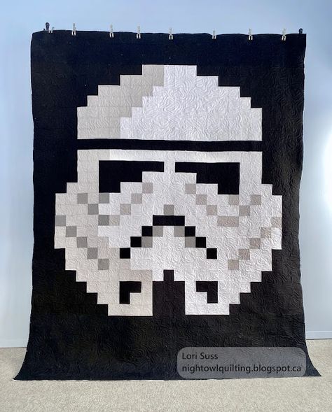 Night Owl Quilting & Dye Works: Storm Trooper Quick Sewing Gifts, Star Wars Quilt, Owl Quilt, Stars Wars, Pencil Crayon, Storm Trooper, Clone Trooper, Night Owl, Black Thread