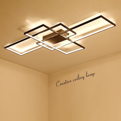 NEO Gleam Rectangle Aluminum Modern Led ceiling lights for living room bedroom AC85 265V White/Black Ceiling Lamp Fixtures-in Ceiling Lights from Lights & Lighting on Aliexpress.com | Alibaba Group Ceiling Lights For Living Room, Lights For Living Room, Hal Decor, Modern Led Ceiling Lights, Foyer Lighting, Bathroom Ceiling, Ceiling Light Design, Black Ceiling, Bathroom Ceiling Light