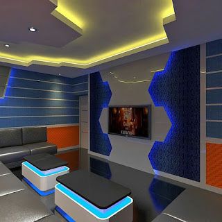 Jasa Pembuatan Ruang Akustik, Ruang Kedap Suara, Furniture & Desain Interior Ruang: jasa pembuatan ruang karaoke / room karaoke 087814... Ruang Karaoke, Room Karaoke, Sci Fi House, Mini Room, Karaoke Room, Bar Mini, Nightclub Design, Pink Living Room, Living Room Red