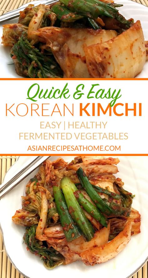 This is a very easy and quick (mak) napa cabbage Korean kimchi recipe that is spicy, delicious, healthy that can be eaten fresh or left to ferment from AsianRecipesAtHome.com. Quick Kimchi Recipe Napa Cabbage, Napa Cabbage Kimchi Recipe, Asian Napa Cabbage Recipes, White Kimchi Recipe, Korean Kimchi Recipe, White Kimchi, Korean Cabbage, Jalapeno Recipe, Korean Food Kimchi