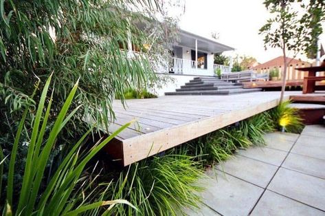 Island Deck, Entry Exterior, Landscaping Around Deck, Building A Floating Deck, Exterior Entrance, Contemporary Backyard, Modern Deck, Floating Deck, Deck Designs Backyard