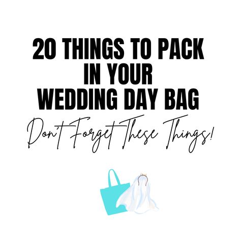 20 Must-Have Items for the Ultimate Wedding Emergency Kit Wedding Day Bag For Bride, Go Bag List, Bride Emergency Kit, Wedding Emergency Kit, Bride Tote Bag, Bridal Hair Veil, Bride Tote, Wedding G, Emergency Bag