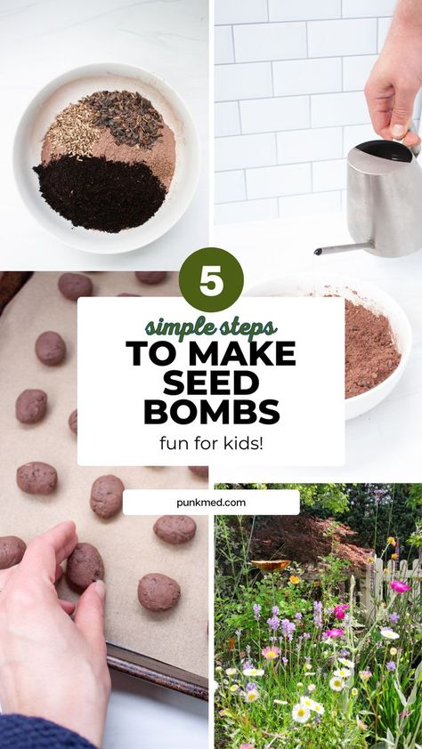 Wow, this guide on how to make seed balls is super simple and such a fun project for kids! I can't wait to try to make these seed bombs with my nephew! Seed Bombshell, Plant Swap, Seed Library, Seed Balls, Fun Projects For Kids, Project For Kids, My Nephew, Love Craft, Garden Gifts