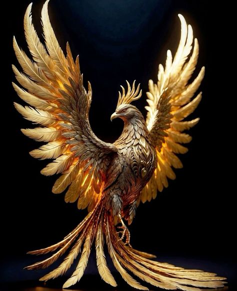 Dragon Clay Sculpture, The Phoenix Bird, Birds Drawings, Dragon Clay, Phoenix Painting, Golden Phoenix, Phoenix Artwork, Phoenix Images, Hipster Tattoo