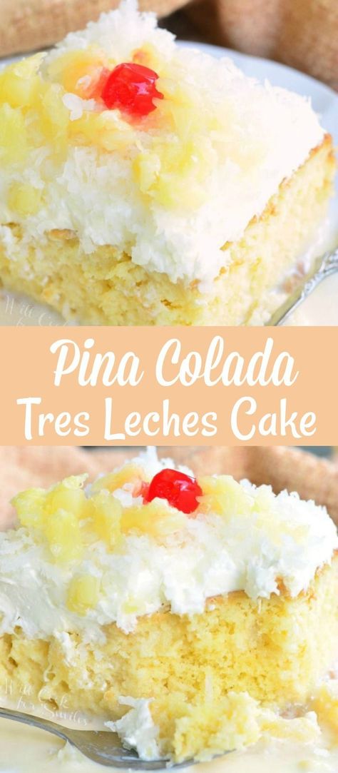 Tres Leches Pineapple Cake, Frosting For Tres Leches Cake, Summer Tres Leches Cake, Pineapple Sweetened Condensed Milk Cake, Pineapple Condensed Milk Cake Recipe, Pineapple Condensed Milk Cake, Pineapple Condensed Milk Dessert, Tres Leches Cake Cups, Pina Colada Tres Leches Cake