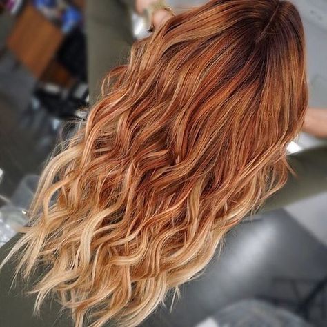 Balayage Red, Highlights Red, Nbr Extensions, Red Hair With Blonde Highlights, Red Balayage Hair, Red Blonde Hair, Red Balayage, Natural Red Hair, Blond Balayage