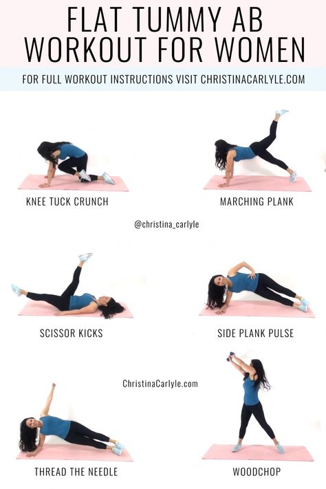 Ab Workout For Women, Christina Carlyle, Latihan Dada, Tummy Workout, Workout For Women, Trening Fitness, Abs Workout For Women, Ab Workout, Weight Workout Plan