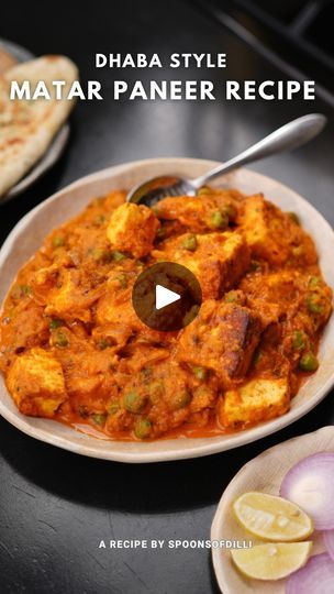 Paneer Peas Masala, Mattar Paneer Recipe, Kasuri Methi, Paneer Recipe, Tasty Recipes Videos, Paneer Recipes, Desi Food, Coriander Powder, Red Chilli