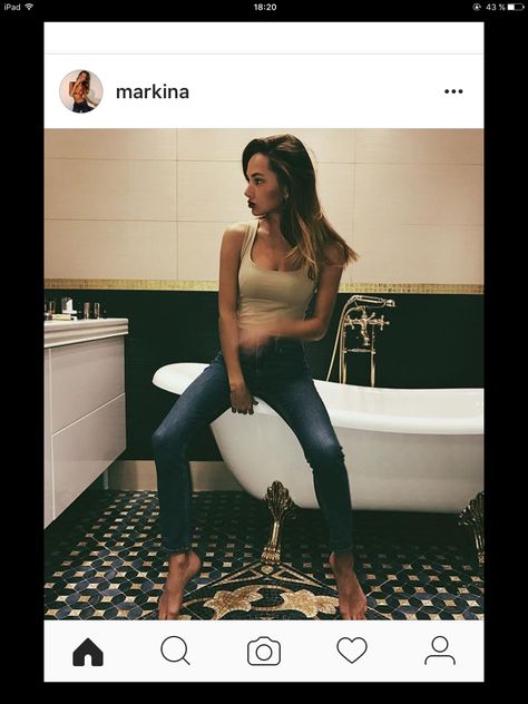 Sasha Markina, Leather Pants, Mirror Selfie, Instagram Post, Instagram Photo, Instagram Posts, Pants, Leather, On Instagram