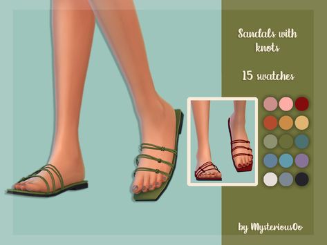 The Sims Resource - Sandals with knots Sims 4 Teen, Short Denim Skirt, Stiletto Boots, Sims Mods, Kids Sandals, Sims 4 Cc, Sims 4 Custom Content, Lace Collar, The Sims Resource