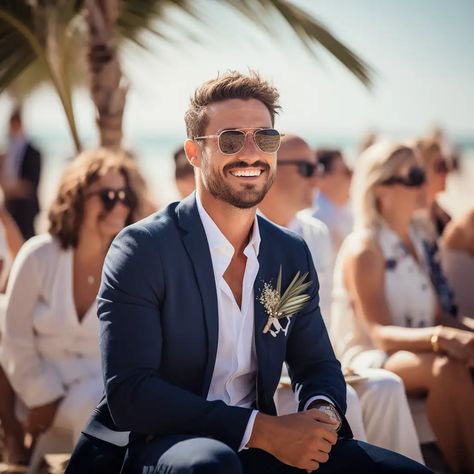 Mens Mexico Wedding Attire Guest, Mens Tropical Wedding Attire, Mens Beach Wedding Attire Guest Outfits For Men, Beach Semi Formal Wedding Guest Men, Mens Destination Wedding Attire, Island Formal Wedding Attire, Beach Wedding Guest Attire Mens, Beach Cocktail Attire Men, Beach Wedding Mens Attire Guest