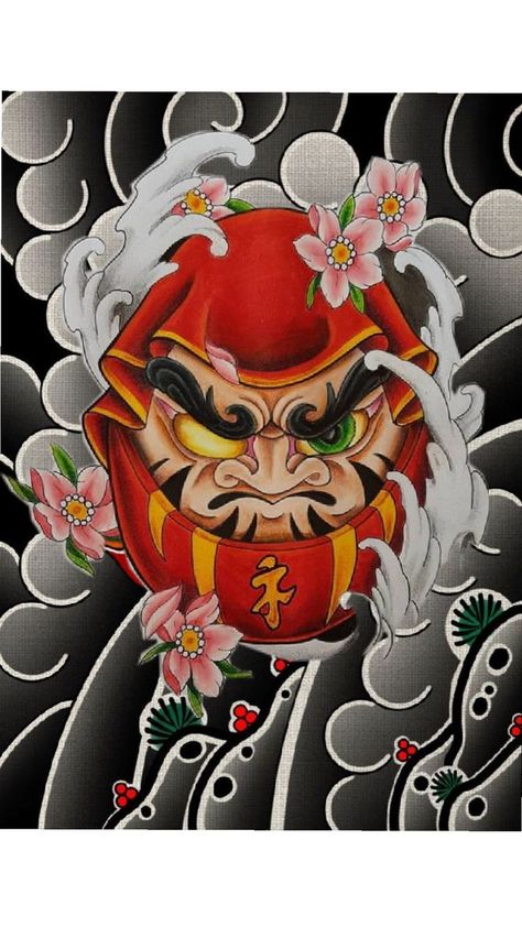 Satanic Tattoo Design, Tattoo Daruma, Japanese Peony Tattoo, Dragon Tattoo Art, Geisha Tattoo, Full Sleeve Tattoo Design, Japan Tattoo Design, Forest Tattoos, Hand Poked Tattoo