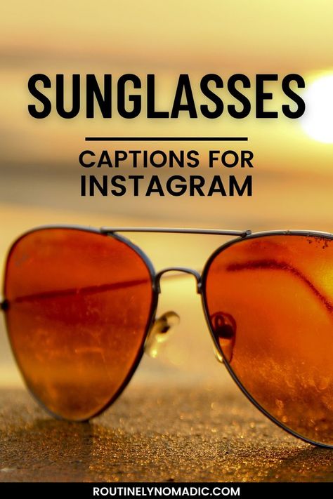 Sunglasses on the beach with words Sunglasses Captions for Instagram Wearing Shades Caption, Selfie With Sunglasses, Sunglasses Quotes, Shade Quotes, Summer Captions, Funny Sunglasses, Short Funny Quotes, Selfie Captions, Best Sunglasses