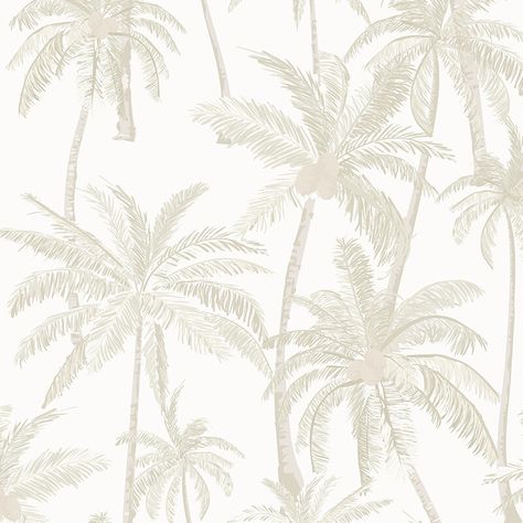 Palm Paradise Removable Wallpaper Wallpaper Palm Trees, Palm Tree Wallpaper, Coastal Aesthetic Wallpaper, Cute Images For Wallpaper, Palm Trees Wallpaper, Palm Tree Pattern, Angled Ceilings, Big Wall Art, Palm Wallpaper