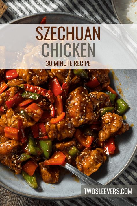 Szechuan Chicken is a deliciously simple hot and spicy chicken recipe that is an affordable way to enjoy all of the flavors of takeout at home! Adjust the spice level to make this a weeknight dinner the whole family will enjoy. Hot And Spicy Chicken, Chinese Night, Takeout At Home, Szechuan Chicken, Spicy Chicken Recipes, Stove Top Recipes, Hot And Spicy, Foreign Food, Food Appetizers