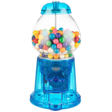 11-Inch Translucent Gumball Machine - Coin-Operated Candy Dispenser Vending Machine and Piggy Bank by Great Northern Popcorn (Blue) Mini Vending Machine, Gum Machine, Bubble Gum Machine, Wall String Lights, Popcorn Machine, Blue Crafts, Candy Dispenser, Coin Operated, Vintage Candy