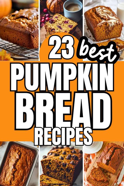 Get the best pumpkin bread recipe to make and then 20+ other pumpkin bread recipes too. Pumpkin Yeast Bread Recipe, Cinnamon Pumpkin Bread, Eggnog Bread Recipe, Pumpkin Bread Recipes, Yummy Fall Desserts, Pumpkin Bread Mix, The Best Pumpkin Bread, Best Pumpkin Bread, Best Pumpkin Bread Recipe