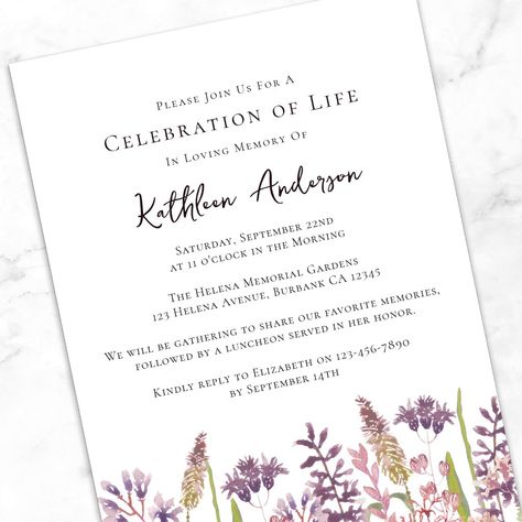 Celebration of life ideas