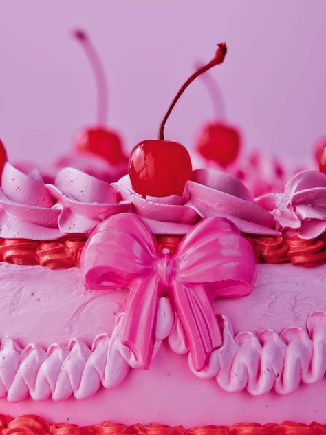 Valentine's Day recipe: Katherine Sabbath's 'Romance isn't dead' red velvet cake Buttercream Ruffles, Fruit Compote, Pink Chocolate, Valentine's Day Recipes, Red Food Coloring, Piping Tips, Cake Board, Maraschino Cherry, Red Food