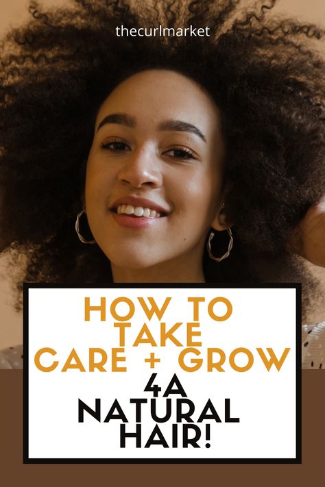 Taking care of 4a hair takes more than just using products. Here's the utlimate natural hair for beginners guide to growing and moisturizing 4a natural hair! #naturalhair #coilyhair #naturalhairtips #4ahair #longnaturalhair How To Maintain Natural Hair, Type 4a Hair, 3c/4a Natural Hair, Fast Natural Hair Growth, Hair For Beginners, 4c Natural Hair Care, Low Porosity Natural Hair, 4a Natural Hair, 3c Natural Hair