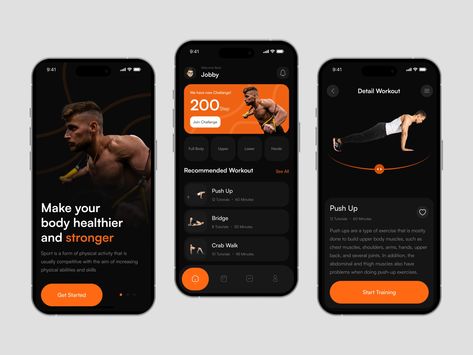 Health And Fitness App Design, Fitness Mobile App Design, Workout App Design, Gym App Design, Fitness App Ui Design, Sport App Design, Fitness Apps Design, Fitness App Ui, Fitness Tracker App