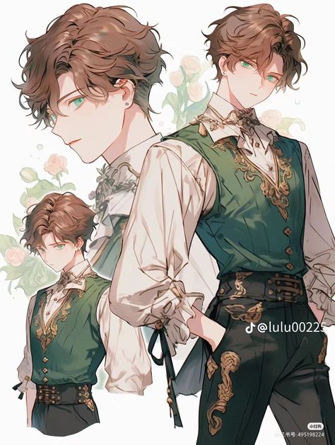 Male Fantasy Clothing Design Art, Shirt Outfit Drawing, Dnd Outfits Male, Dark Academia Clothes Male, Victorian Character Design Male, Scholar Character Design, Prince Character Art, Oc Art Character Design Male, Noble Outfit