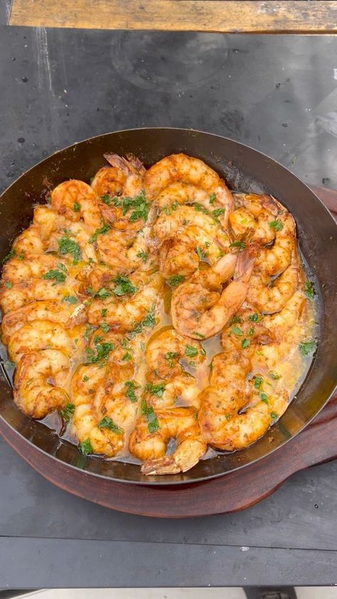 Smoked lemon butter shrimp | Smoked lemon butter shrimp | By Miguels cookingwithfire | Facebook Smoked Lemon Butter Shrimp, Smoked Shrimp In Smoker, Miguels Cookingwithfire, Smoked Seafood, Lemon Butter Shrimp, New Mexico Chili, Smoked Jerky, Cooking Crab, Smoked Garlic