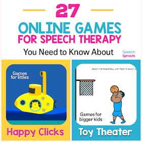 Games For Speech Therapy, Speech Therapy Apps, Speech And Language Activities, Speech Therapy Activities Preschool, Speech Games, Early Intervention Speech Therapy, School Speech Therapy, Speech Therapy Games, Online Games For Kids