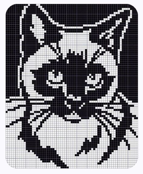 Kat Haken, Graph Crochet, Cross Stitch Fonts, Animal Knitting Patterns, Fair Isle Knitting Patterns, Crochet Cat Pattern, Cat Cross Stitch Pattern, Tapestry Crochet Patterns, Cross Stitch Bookmarks