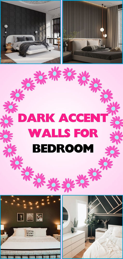 Discover stylish dark accent wall ideas for bedrooms that add depth and sophistication to your space, perfect for a modern and cozy atmosphere. Contemporary Accent Wall, Dark Accent Wall, Brown Accent Wall, Ideas For Bedrooms, Dark Accent Walls, Grey Accent Wall, Accent Wall Ideas, Green Accent Walls, Black Accent Walls