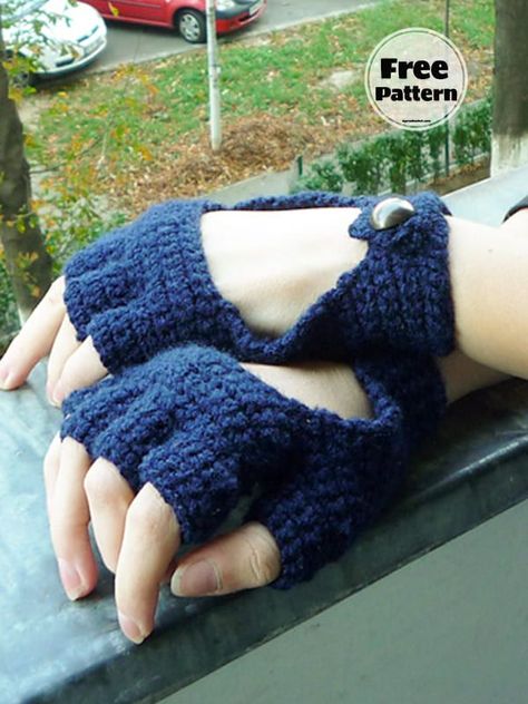 For Drivers Free Fingerless Gloves Crochet Pattern Crochet Wrist Cuffs Free Pattern, Free Crochet Hand Warmers Pattern, Spiderweb Gloves Crochet, Mens Fingerless Gloves Crochet Pattern, Fingerless Gloves Crochet Free Pattern Chunky Yarn, Crochet Arm Warmers Free Pattern, Crochet Hand Warmers Free Pattern, Punk Crochet Patterns Free, Crochet Wristband