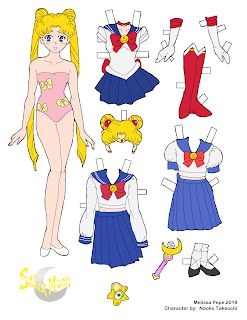 Miss Missy Paper Dolls: Sailor Moon Paper Doll Sailor Moon Party, Sailor Moon Crafts, Sailor Moon Birthday, Printable Paper Dolls, Barbie Paper Dolls, Paper Dolls Clothing, Anime Paper, Paper Dolls Diy, Moon Party