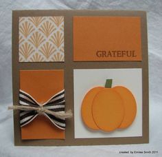 Handmade Thanksgiving Cards, Diy Thanksgiving Cards, Fall Cards Handmade, Thanksgiving Cards Handmade, Fall Greeting Cards, Carte Halloween, Pumpkin Cards, Cricut Cards, Harvest Moon